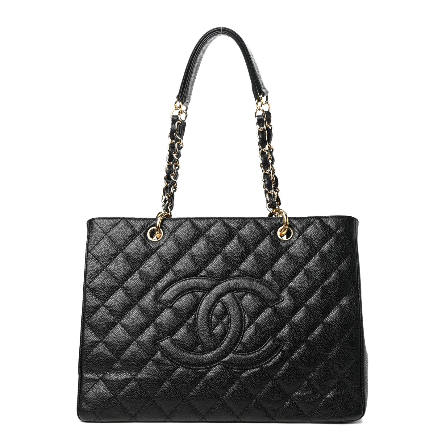 Caviar Quilted Grand Shopping Tote GST Black