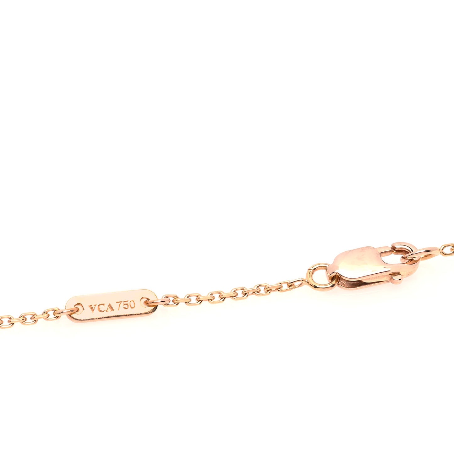 18K Rose Gold Carnelian Sweet Alhambra Pendant Necklace