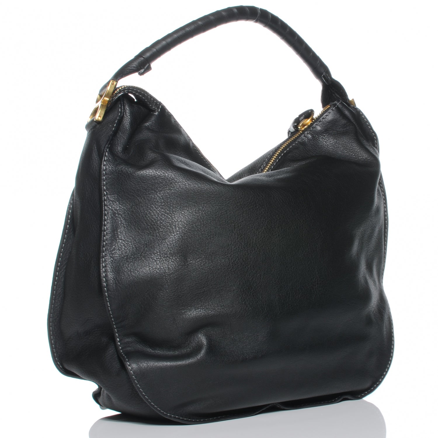 Chloe Leather Large Marcie Hobo Black 3 of 8