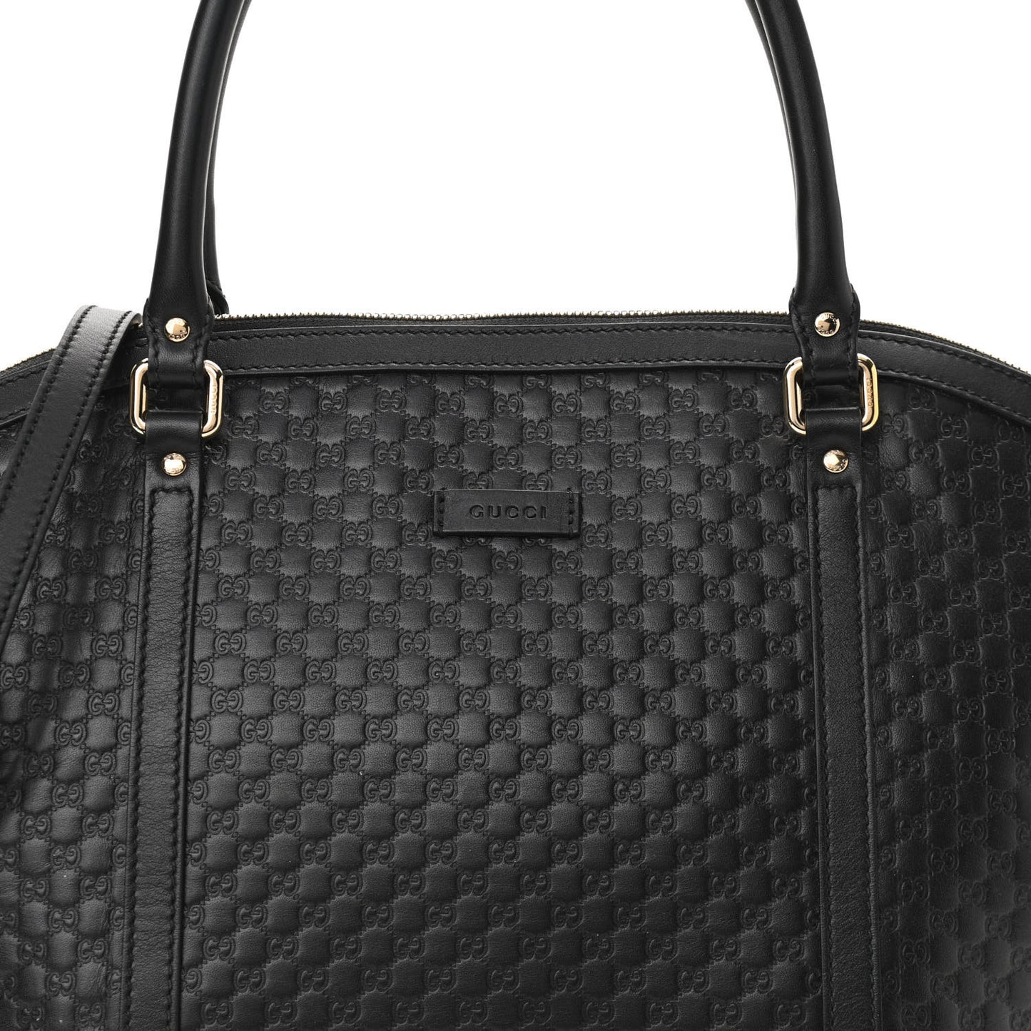 Soft Microguccissima Dome Satchel Black