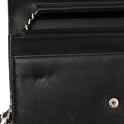 Chanel Caviar Sevruga Wallet On Chain WOC Black 13 of 15