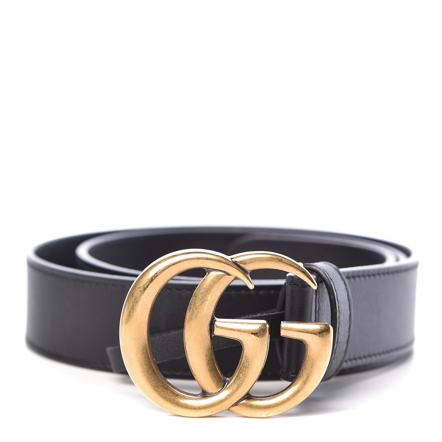 Gucci Calfskin Double G 30mm Belt 80 32 Black 1 of 6