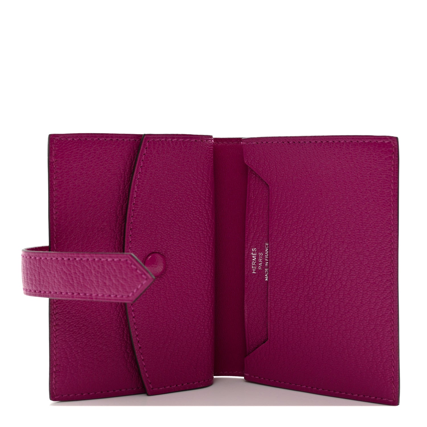 Hermes Chevre Mysore Mini Bearn Wallet Rose Pourpre 5 of 8