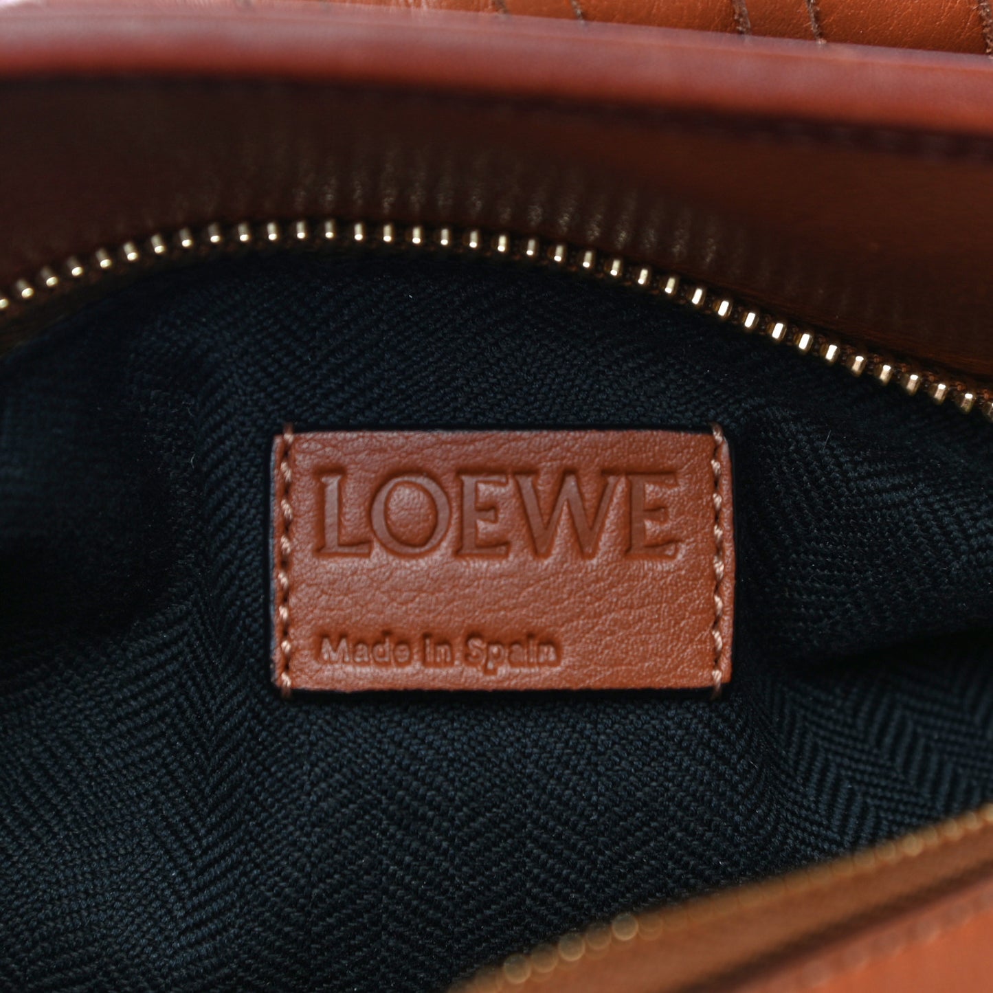 Calfskin Small Laced Puzzle Bag Tan
