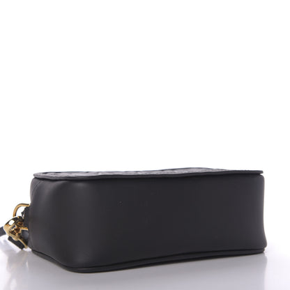 Fendi Vitello Century FF 1974 Embossed Mini Camera Case Black 4 of 10