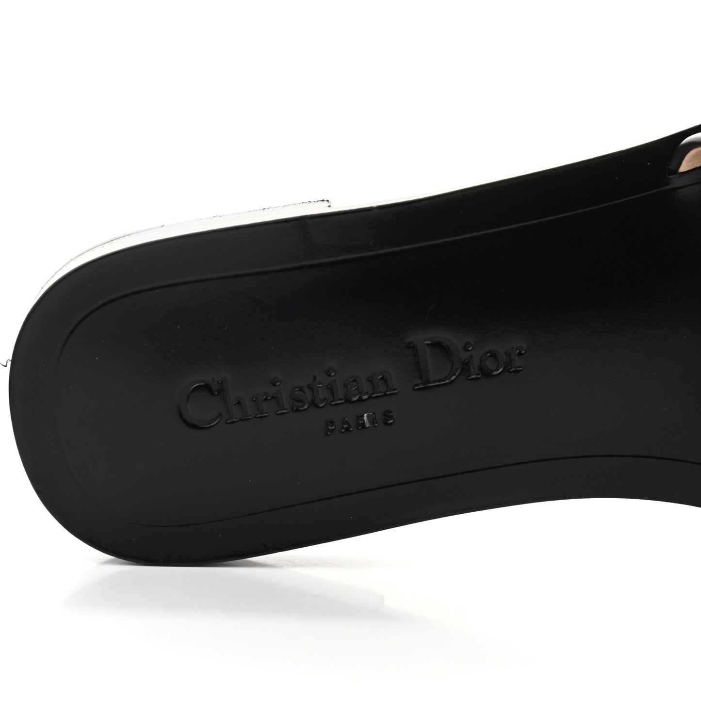 Calfskin Dio(r)evolution 10mm Slide Sandals 37 Black
