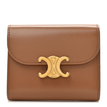 Celine Shiny Calfskin Small Triomphe Wallet Bronze 1 of 10