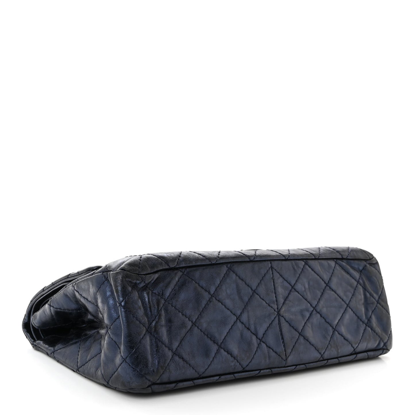 Metallic Aged Calfskin Quilted 2.55 Reissue 227 Flap Blue