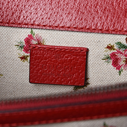 Gucci Calfskin Web Floral Embroidered Small Dionysus Shoulder Bag Hibiscus Red 6 of 11