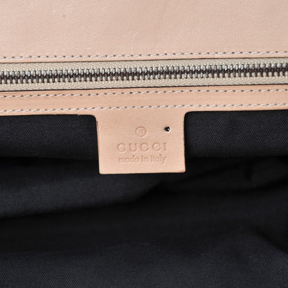 Gucci Monogram Horsebit Chain Shoulder Bag Beige Black 6 of 14