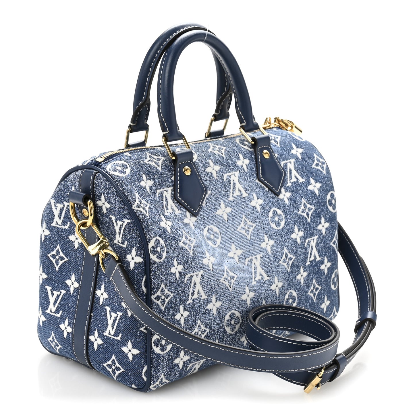 Monogram Jacquard Denim Speedy Bandouliere 25 Bleu