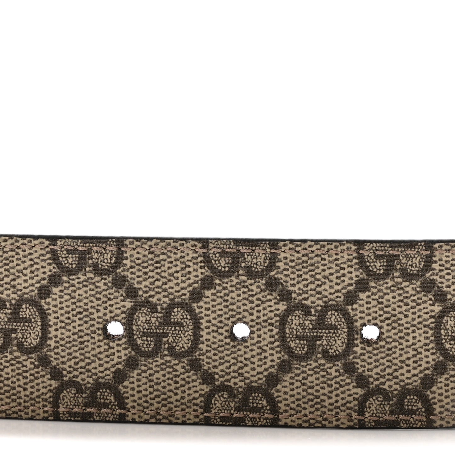 GG Supreme Monogram Plutone Calfskin Double G Reversible 30mm Belt 95 38 Beige Ebony New Acero