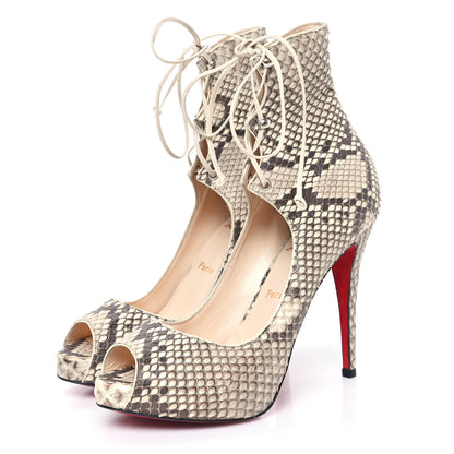 Christian Louboutin Snakeskin Juste 120 Pumps 38.5 Roccia 3 of 7
