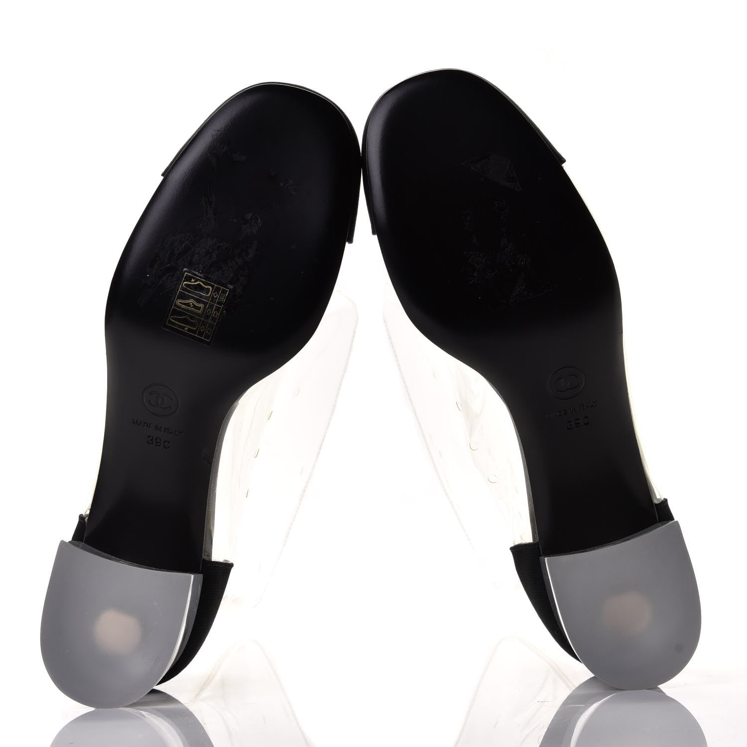 Chanel PVC Grosgrain High Boots 39 Transparent Black 6 of 9