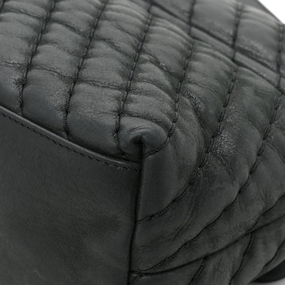 Chanel Iridescent Calfskin Surpique Chevron Large Flap Black 15 of 16