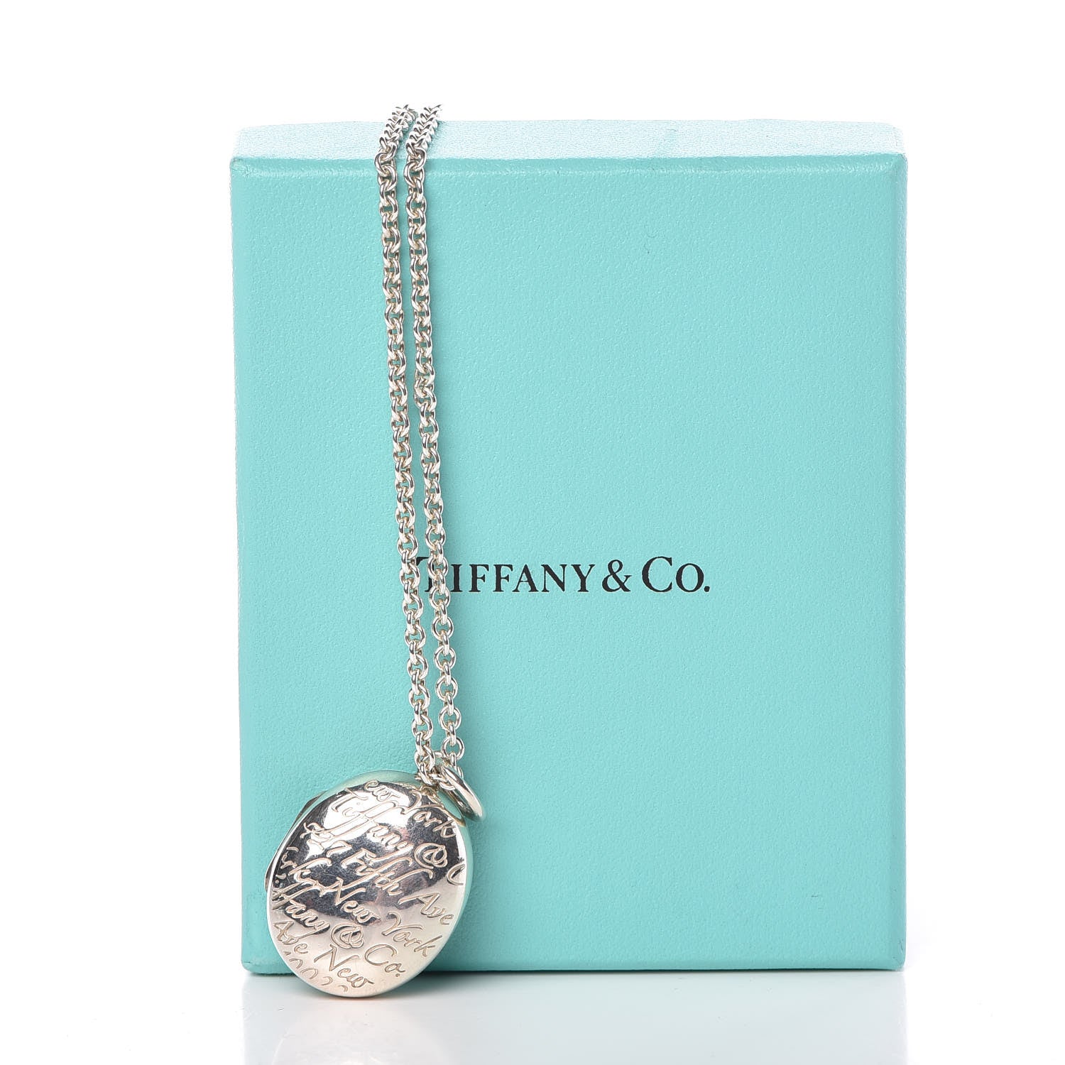 Tiffany Sterling Silver Fifth 5th Avenue Notes Locket Pendant Necklace 8 of 8