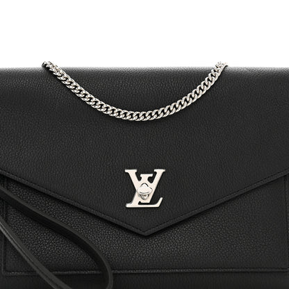 Louis Vuitton Soft Calfskin My Lockme Pochette Black 5 of 9