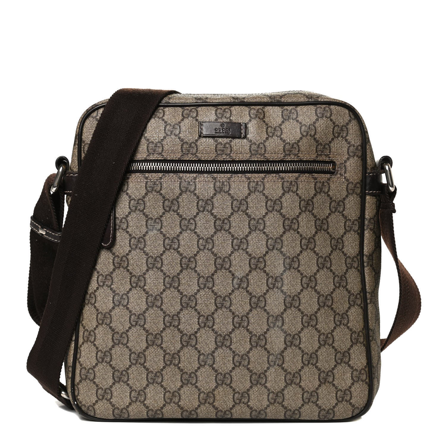Gucci GG Plus Monogram Medium Messenger Bag Dark Brown 1 of 12