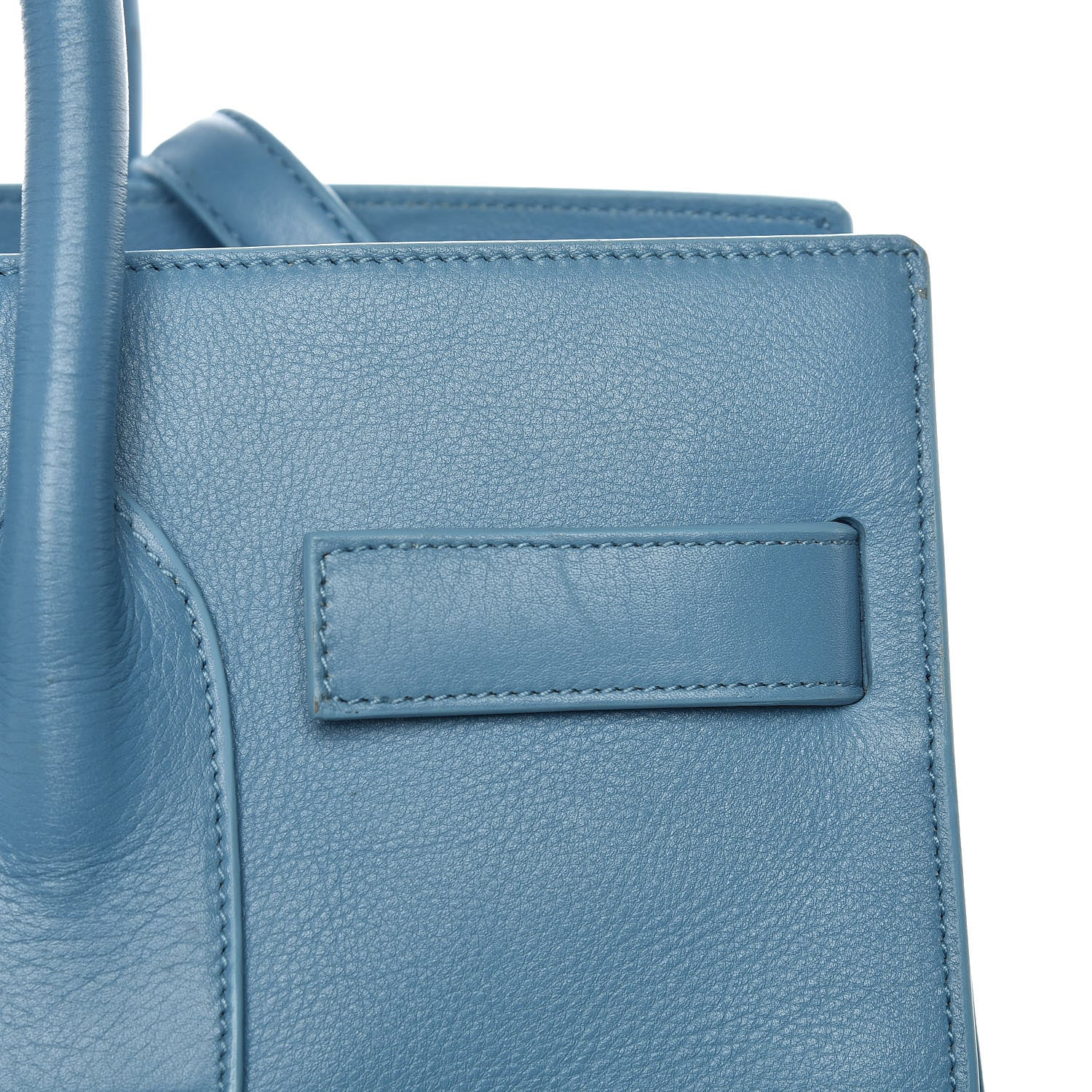Saint Laurent Grained Calfskin Small Sac De Jour Light Blue 18 of 19