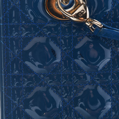 Christian Dior Patent Cannage Medium Lady Dior Blue 12 of 14