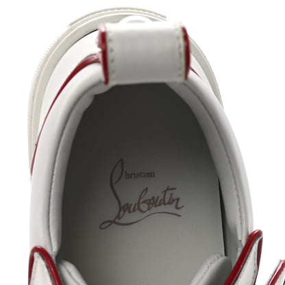 Christian Louboutin Calfskin Maxi Toyototoy Flat Sneakers 35.5 White Red 8 of 8