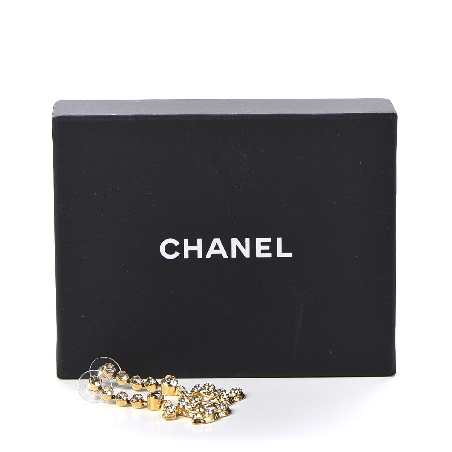 CC Crystal Drop Earrings Gold