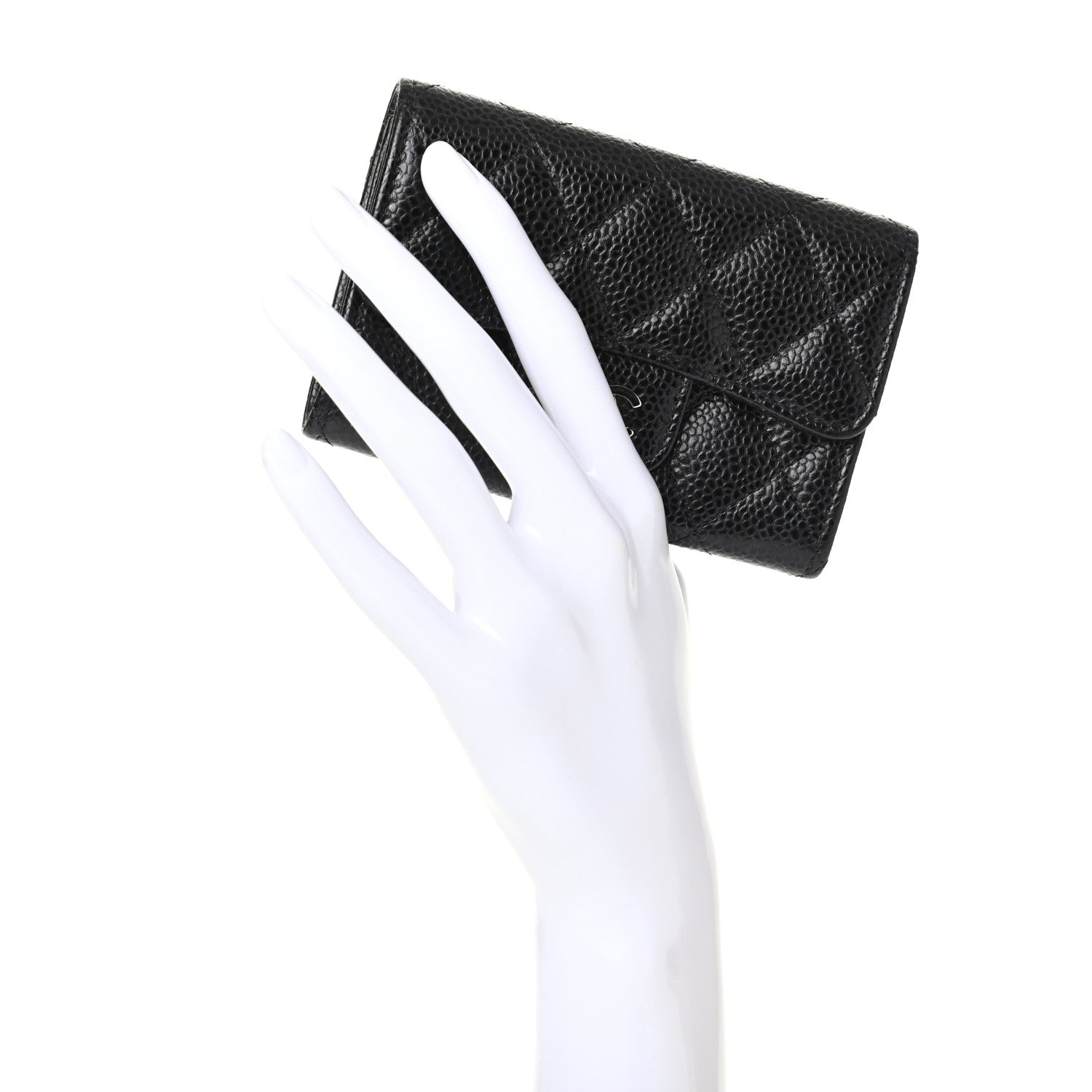 Chanel Caviar Quilted Flap Card Holder Black 2 of 8