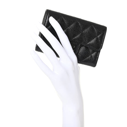 Chanel Caviar Quilted Flap Card Holder Black 2 of 8