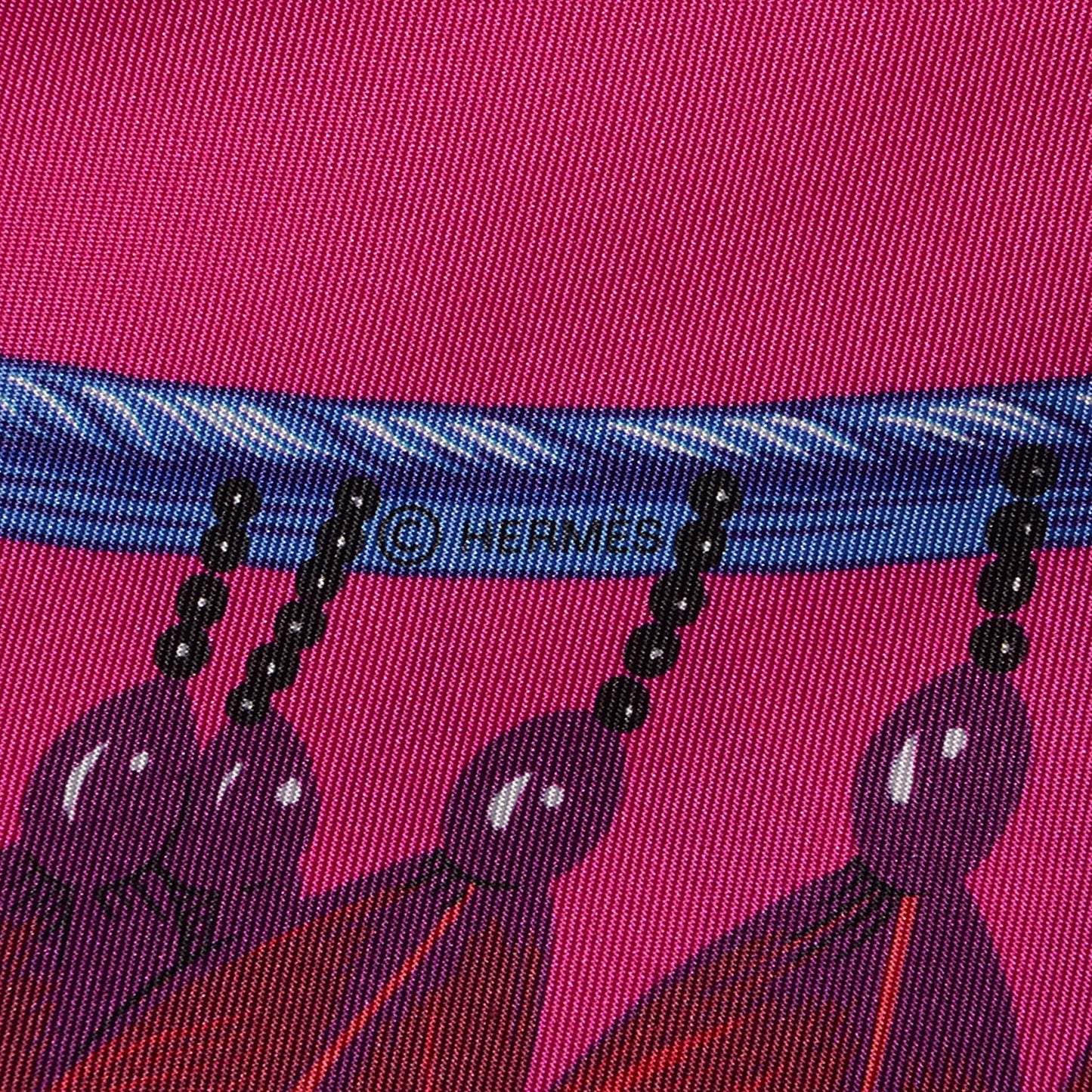 Silk Brazil Maxi Twilly Fuchsia