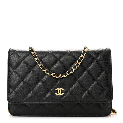 Chanel Caviar Quilted Wallet on Chain WOC Black 1 of 11