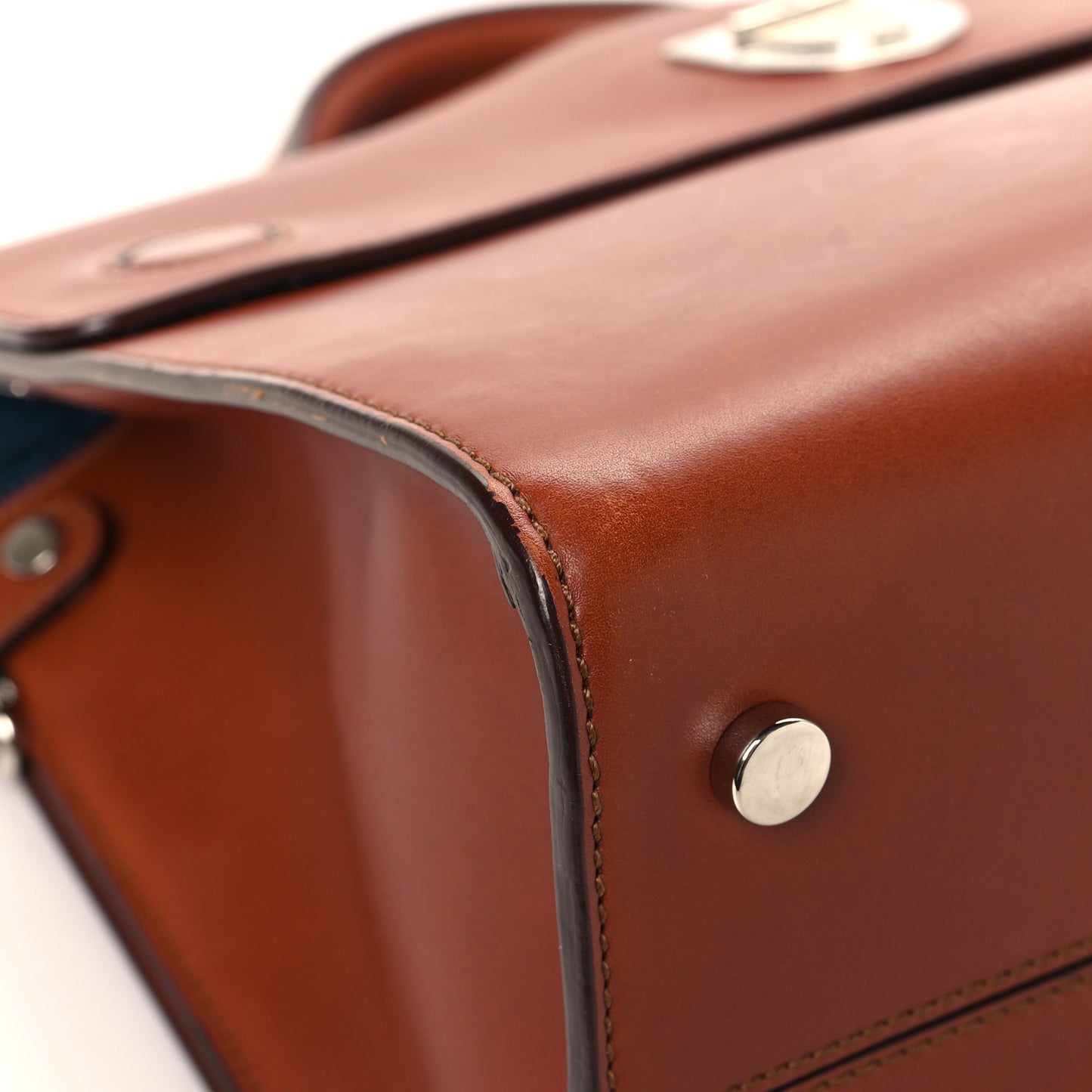 Smooth Calfskin Medium Diorever Flap Brown