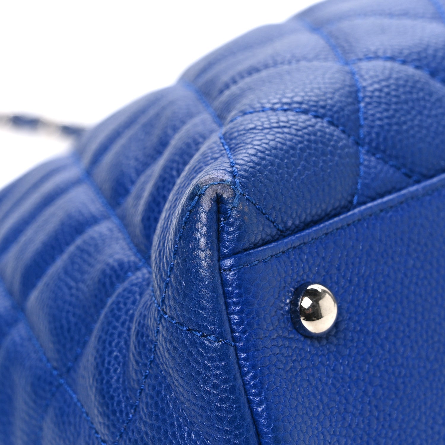 Chanel Caviar Quilted Easy Zip Tote Cobalt Blue 11 of 11