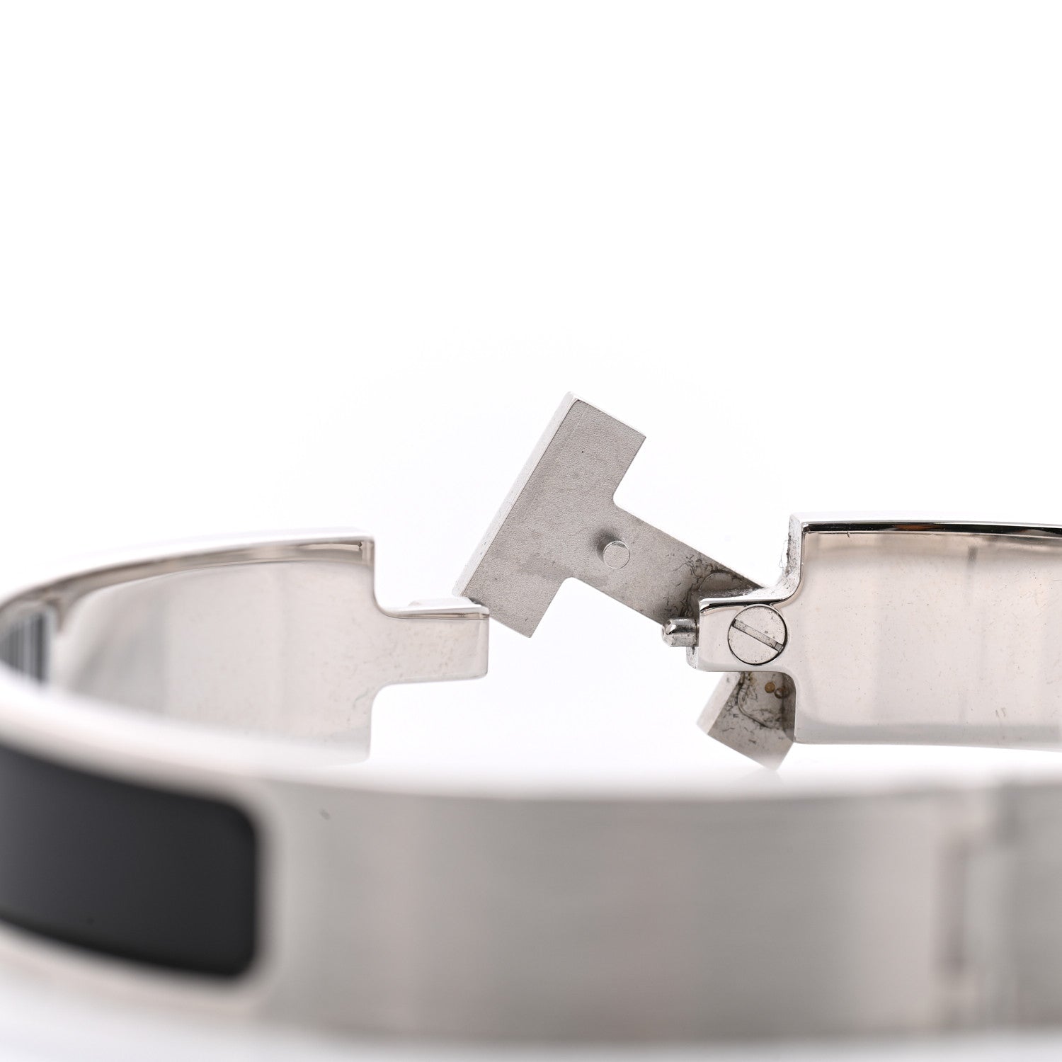 Hermes Matte Enamel Narrow Clic Clac HH Bracelet T6 Black 6 of 6