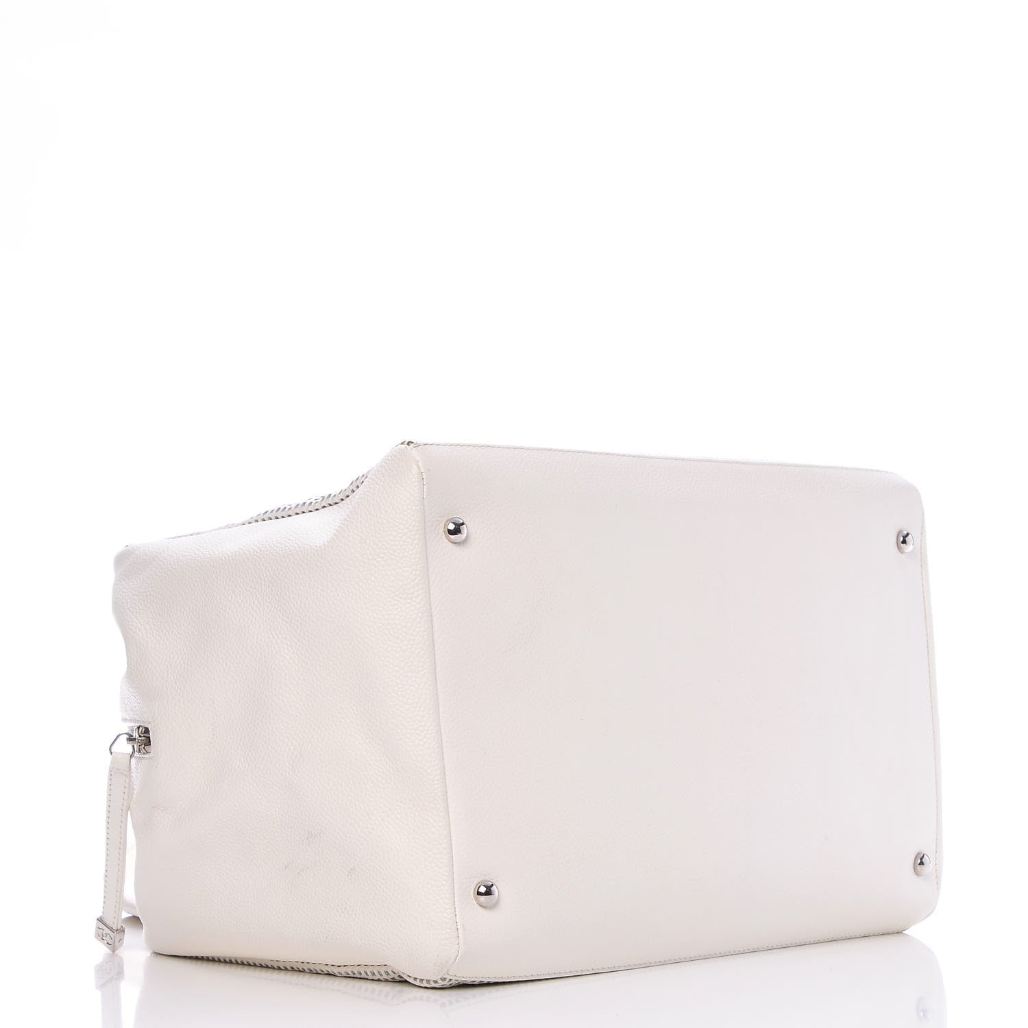 Chanel Caviar Perforated Bowler White 4 of 12