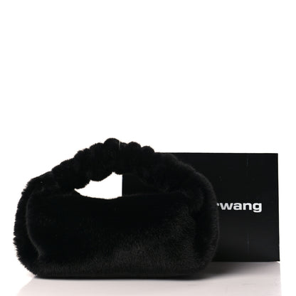 Alexander Wang Faux Fur Small Scrunchie Bag Black 9 of 9