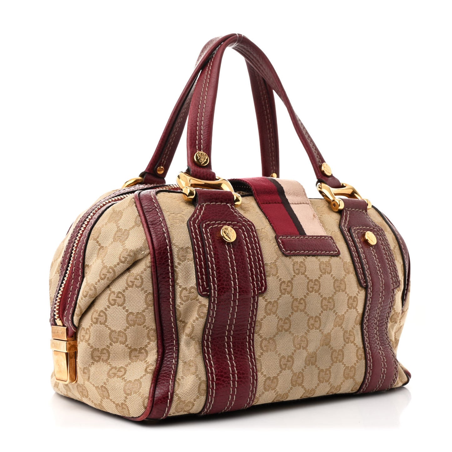 Monogram Medium Aviatrix Boston Ebony Bordeaux