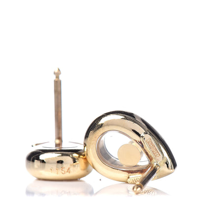 Chopard 18K Yellow Gold Diamond Happy Diamond Pear Earrings 4 of 4