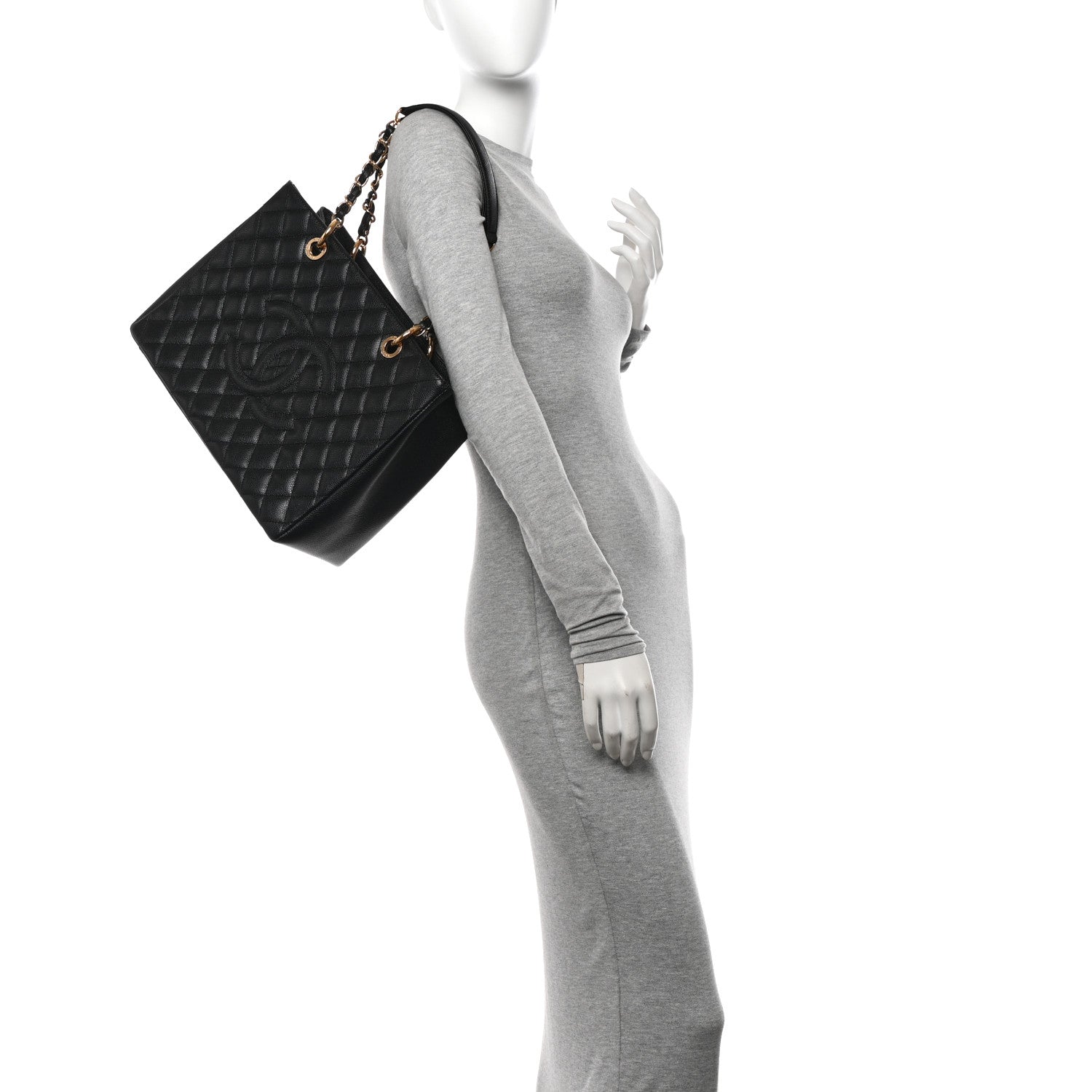 Chanel Caviar Quilted Grand Shopping Tote GST Black 2 of 11