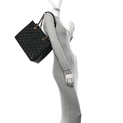 Chanel Caviar Quilted Grand Shopping Tote GST Black 2 of 11