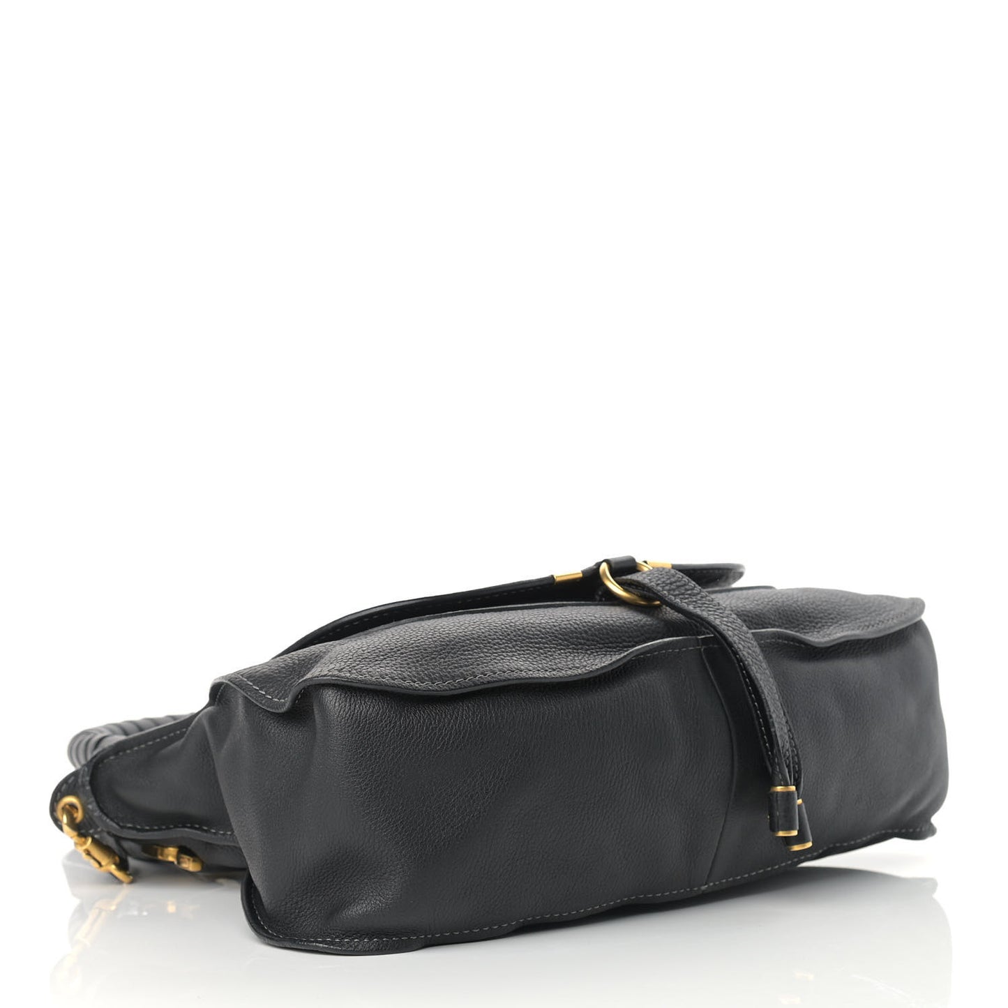 Calfskin Medium Marcie Satchel Black