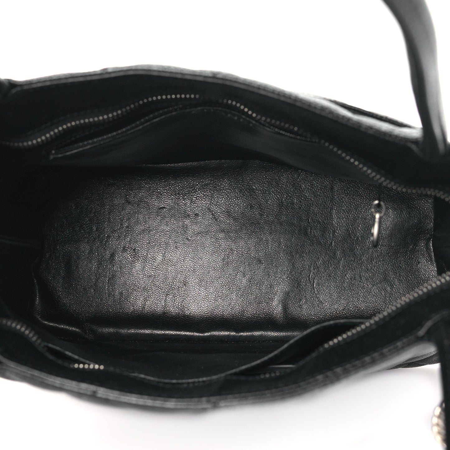 Caviar Quilted Medallion Tote Black
