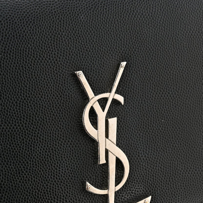 Saint Laurent Grain De Poudre Medium Classic Monogram Kate Satchel Black 11 of 11