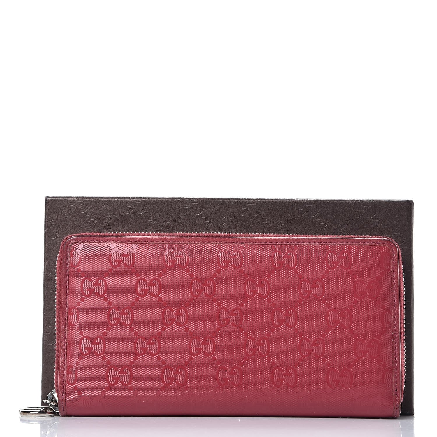 Gucci Imprime Monogram GG Pierce Zip Around Wallet Red 14 of 14