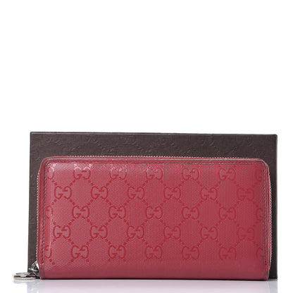 Gucci Imprime Monogram GG Pierce Zip Around Wallet Red 14 of 14
