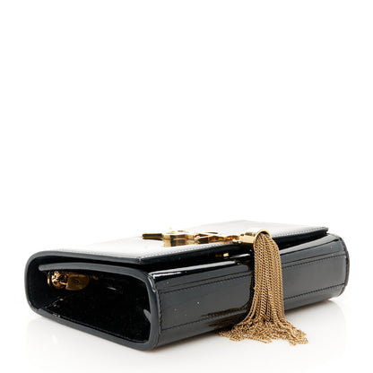 Saint Laurent Patent Small Classic Monogram Kate Tassel Satchel Black 4 of 10