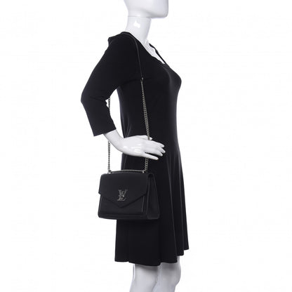 Louis Vuitton Soft Calfskin My Lockme Chain Bag BB Black 2 of 11
