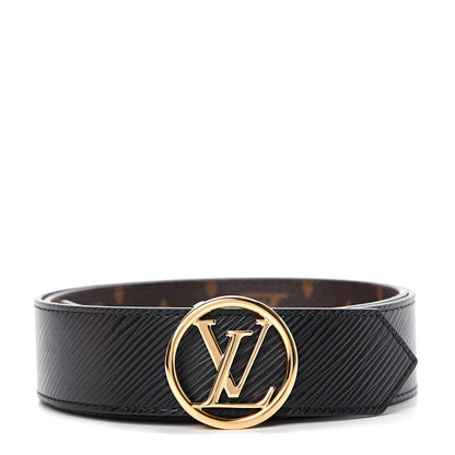 Louis Vuitton Monogram Epi LV Circle Reversible Belt 80 32 Black 1 of 6