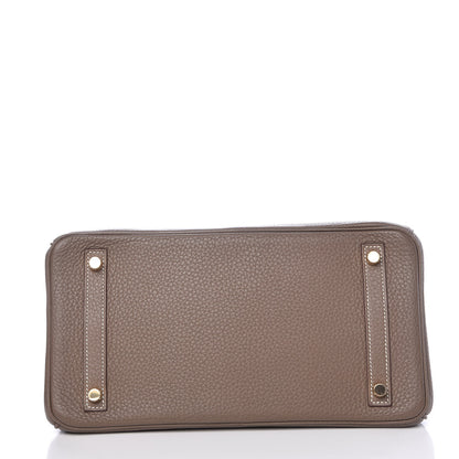Hermes Taurillon Clemence Birkin 30 Etoupe 6 of 32