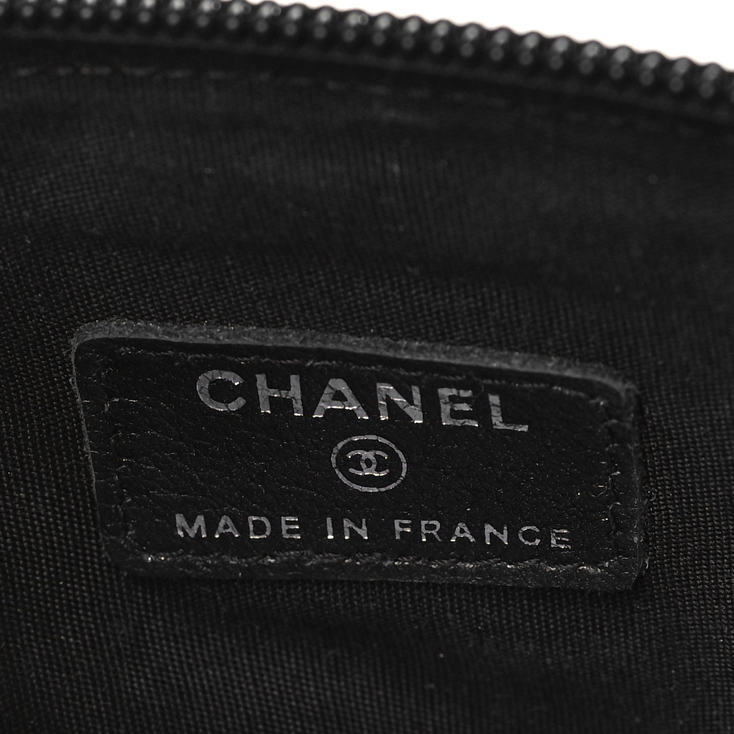 Chanel Caviar Timeless CC Cosmetic Pouch Bag Black 5 of 10