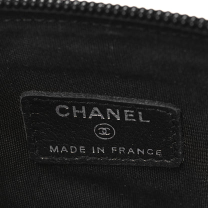 Chanel Caviar Timeless CC Cosmetic Pouch Bag Black 5 of 10